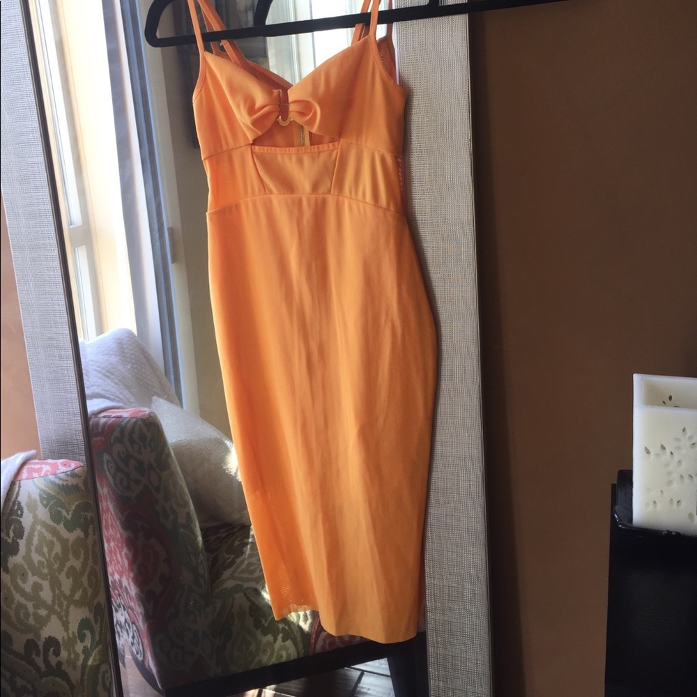 Bec & Bridge Orange Midi Dress